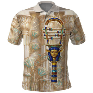 Hathor Polo Shirt with Sacred Cow Head Egyptian Fertility Symbolism
