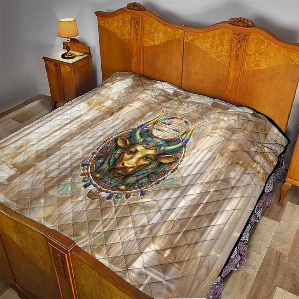 Hathor Quilt with Sacred Cow Head Egyptian Fertility Symbolism