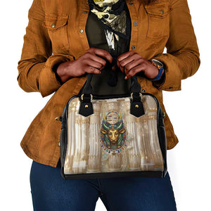 Hathor Shoulder Handbag with Sacred Cow Head Egyptian Fertility Symbolism