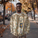 Hathor Sweatshirt with Sacred Cow Head Egyptian Fertility Symbolism