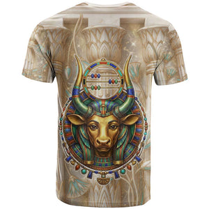 Hathor T shirt with Sacred Cow Head Egyptian Fertility Symbolism