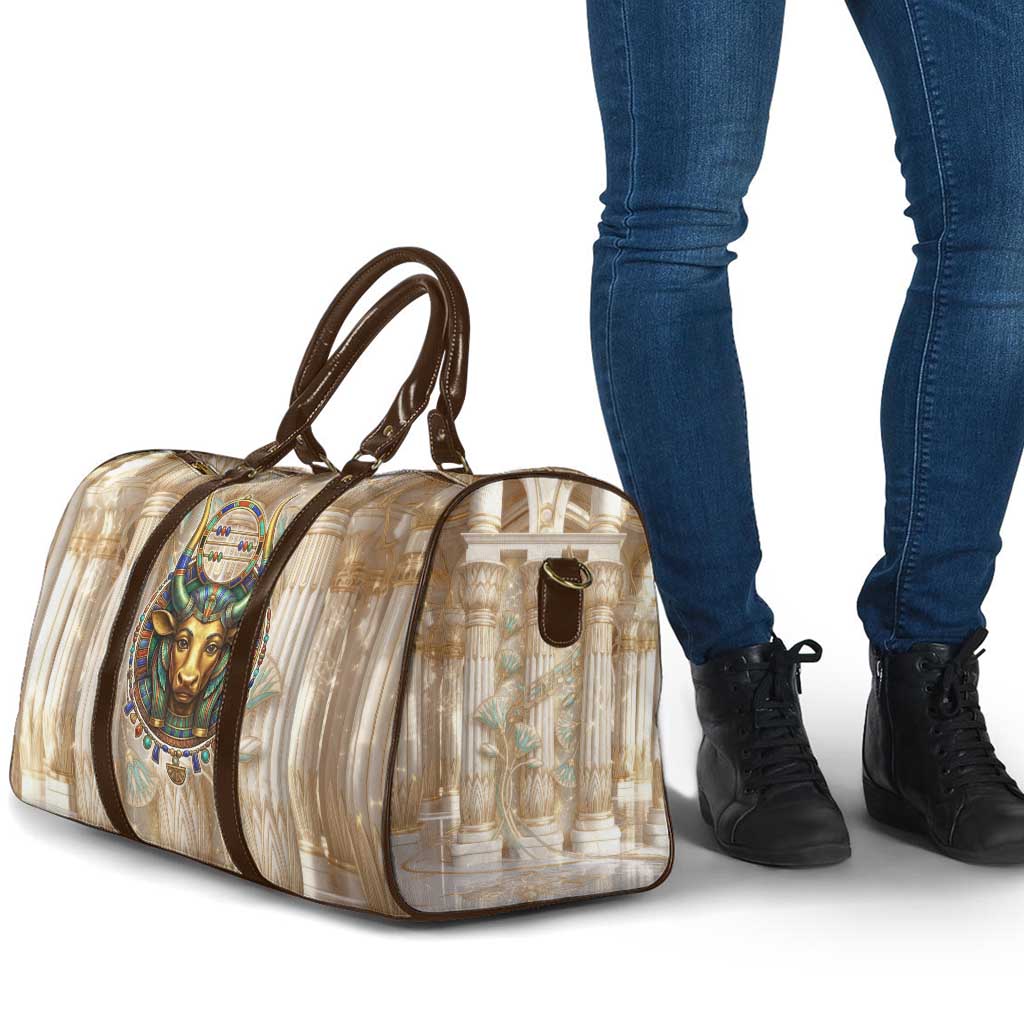 Hathor Travel Bag with Sacred Cow Head Egyptian Fertility Symbolism