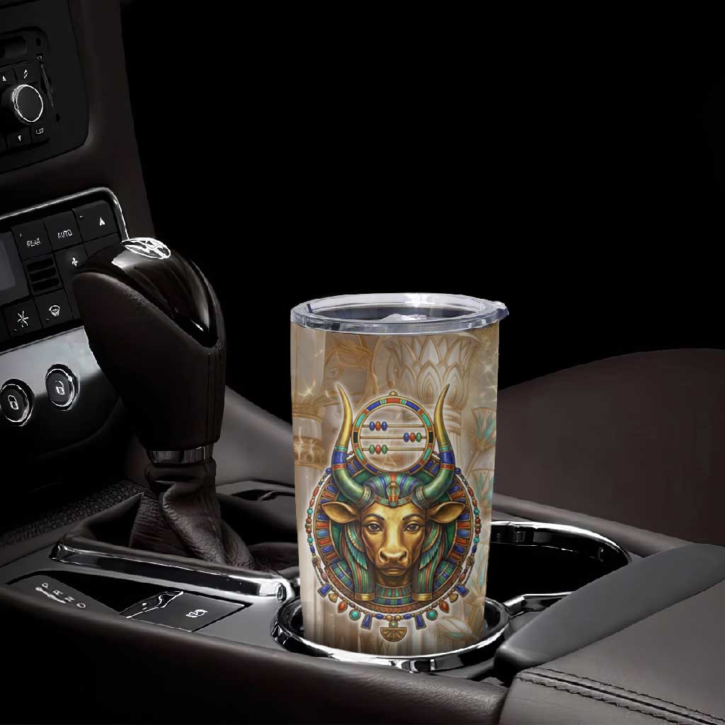 Hathor Tumbler Cup with Sacred Cow Head Egyptian Fertility Symbolism