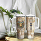 Hathor Tumbler With Handle with Sacred Cow Head Egyptian Fertility Symbolism