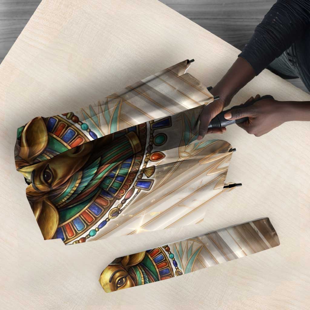 Hathor Umbrella with Sacred Cow Head Egyptian Fertility Symbolism