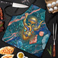 Hathor Golden Sacred Heart Egyptian Apron with Gemstone Pattern in Turquoise Theme