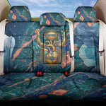 Hathor Golden Sacred Heart Egyptian Back Car Seat Cover with Gemstone Pattern in Turquoise Theme
