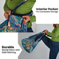 Hathor Golden Sacred Heart Egyptian Grocery Bag with Gemstone Pattern in Turquoise Theme
