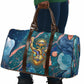 Hathor Golden Sacred Heart Egyptian Travel Bag with Gemstone Pattern in Turquoise Theme