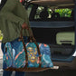 Hathor Golden Sacred Heart Egyptian Travel Bag with Gemstone Pattern in Turquoise Theme