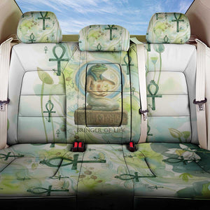 Heqet Nile Ankh Symbol Back Car Seat Cover Egyptian Lotus Motif in Watercolor Life Theme