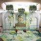 Heqet Nile Ankh Symbol Back Car Seat Cover Egyptian Lotus Motif in Watercolor Life Theme