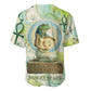 Heqet Nile Ankh Symbol Baseball Jersey Egyptian Lotus Motif in Watercolor Life Theme