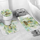 Heqet Nile Ankh Symbol Bathroom Set Egyptian Lotus Motif in Watercolor Life Theme
