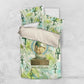 Heqet Nile Ankh Symbol Bedding Set Egyptian Lotus Motif in Watercolor Life Theme
