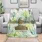 Heqet Nile Ankh Symbol Blanket Egyptian Lotus Motif in Watercolor Life Theme