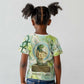 Heqet Nile Ankh Symbol Kid T shirt Egyptian Lotus Motif in Watercolor Life Theme