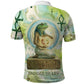 Heqet Nile Ankh Symbol Polo Shirt Egyptian Lotus Motif in Watercolor Life Theme