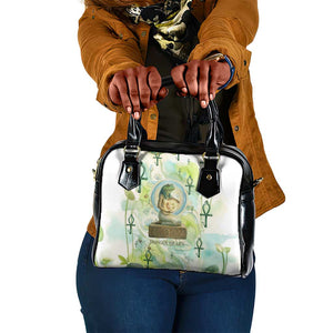 Heqet Nile Ankh Symbol Shoulder Handbag Egyptian Lotus Motif in Watercolor Life Theme