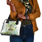Heqet Nile Ankh Symbol Shoulder Handbag Egyptian Lotus Motif in Watercolor Life Theme