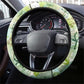 Heqet Nile Ankh Symbol Steering Wheel Cover Egyptian Lotus Motif in Watercolor Life Theme