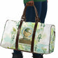 Heqet Nile Ankh Symbol Travel Bag Egyptian Lotus Motif in Watercolor Life Theme