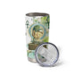 Heqet Nile Ankh Symbol Tumbler Cup Egyptian Lotus Motif in Watercolor Life Theme