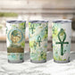 Heqet Nile Ankh Symbol Tumbler Cup Egyptian Lotus Motif in Watercolor Life Theme