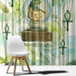 Heqet Nile Ankh Symbol Window Curtain Egyptian Lotus Motif in Watercolor Life Theme