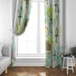 Heqet Nile Ankh Symbol Window Curtain Egyptian Lotus Motif in Watercolor Life Theme