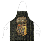 Heqet Ornate Frog Egyptian Apron with Hieroglyphic Backdrop in Creation Theme