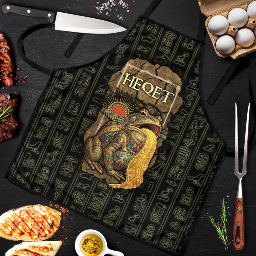 Heqet Ornate Frog Egyptian Apron with Hieroglyphic Backdrop in Creation Theme