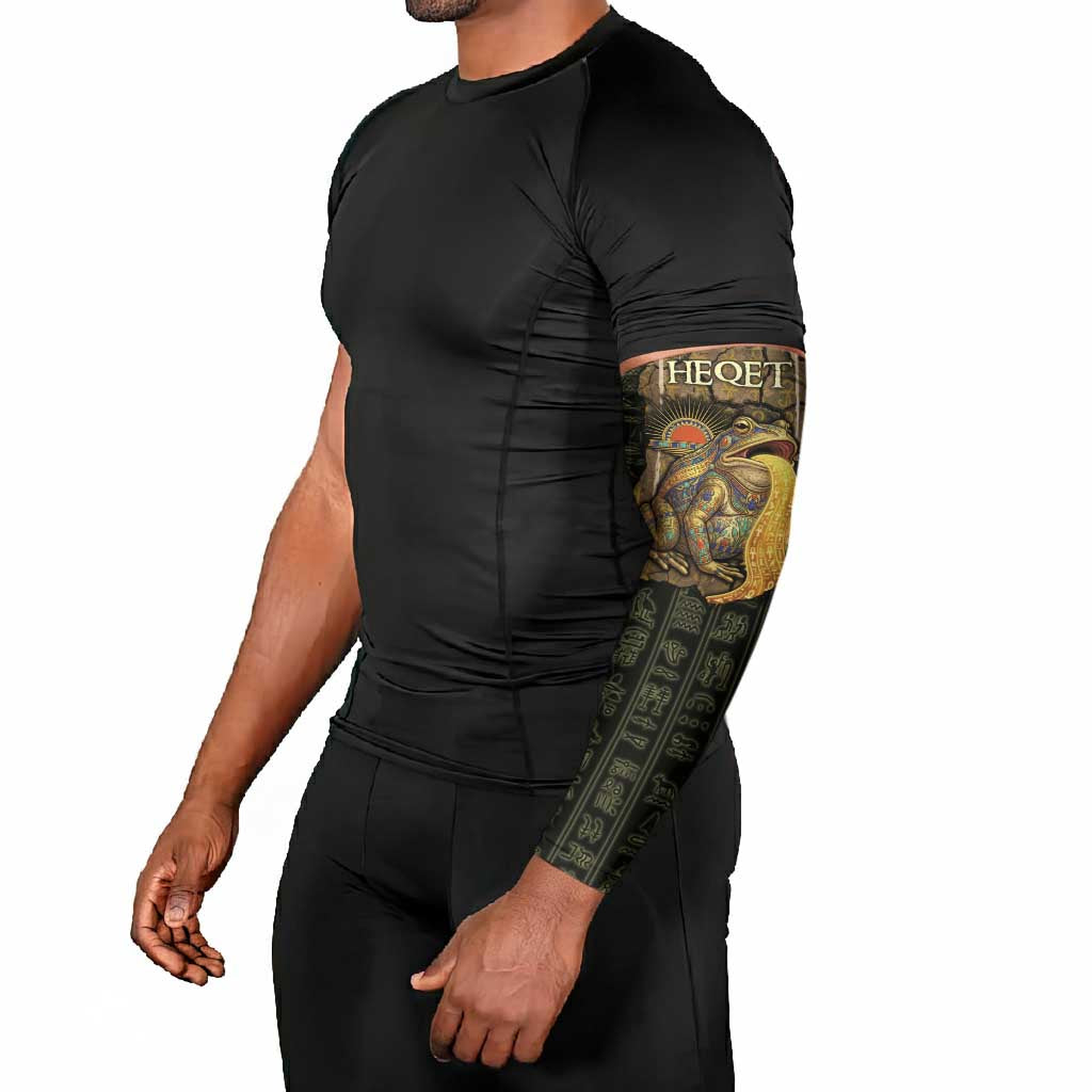 Heqet Ornate Frog Egyptian Arm Sleeves with Hieroglyphic Backdrop in Creation Theme