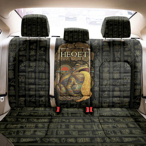Heqet Ornate Frog Egyptian Back Car Seat Cover with Hieroglyphic Backdrop in Creation Theme