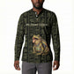 Heqet Ornate Frog Egyptian Button Sweatshirt with Hieroglyphic Backdrop in Creation Theme