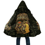 Heqet Ornate Frog Egyptian Cloak with Hieroglyphic Backdrop in Creation Theme