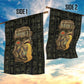 Heqet Ornate Frog Egyptian Garden Flag with Hieroglyphic Backdrop in Creation Theme