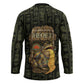 Heqet Ornate Frog Egyptian Hockey Jersey with Hieroglyphic Backdrop in Creation Theme