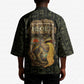 Heqet Ornate Frog Egyptian Kimono with Hieroglyphic Backdrop in Creation Theme