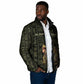 Heqet Ornate Frog Egyptian Padded Jacket with Hieroglyphic Backdrop in Creation Theme