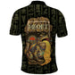 Heqet Ornate Frog Egyptian Polo Shirt with Hieroglyphic Backdrop in Creation Theme