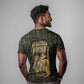 Heqet Ornate Frog Egyptian T shirt with Hieroglyphic Backdrop in Creation Theme