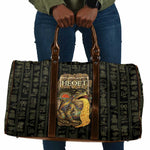 Heqet Ornate Frog Egyptian Travel Bag with Hieroglyphic Backdrop in Creation Theme