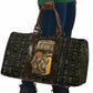 Heqet Ornate Frog Egyptian Travel Bag with Hieroglyphic Backdrop in Creation Theme