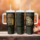 Heqet Ornate Frog Egyptian Tumbler With Handle with Hieroglyphic Backdrop in Creation Theme