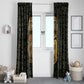 Heqet Ornate Frog Egyptian Window Curtain with Hieroglyphic Backdrop in Creation Theme