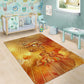 Ra Egyptian Area Rug Sun God Eye of Ra Fiery Wings Eternal Source Golden Light