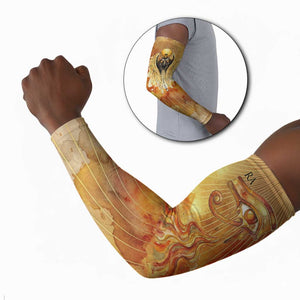 Ra Egyptian Arm Sleeves Sun God Eye of Ra Fiery Wings Eternal Source Golden Light