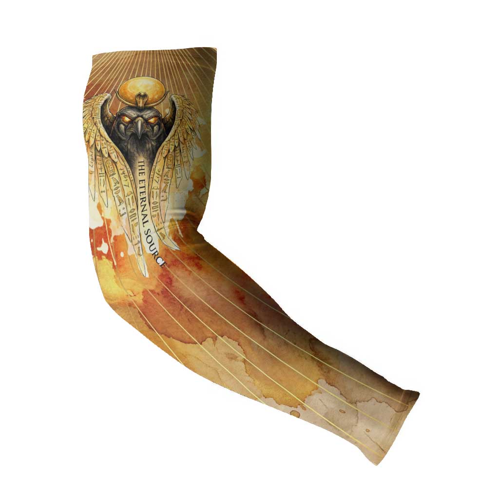 Ra Egyptian Arm Sleeves Sun God Eye of Ra Fiery Wings Eternal Source Golden Light