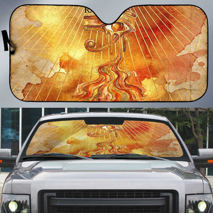 Ra Egyptian Auto Sun Shade Sun God Eye of Ra Fiery Wings Eternal Source Golden Light